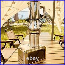 Wood Burning Camping Stove, Portable Camping Stove for Backpacking Stainless Wood Burning Camping Stove, Portable Camping Stove for Backpacking Stainless