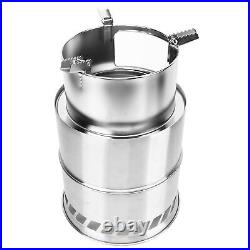 Wood Burning Camping Stove Stainless Steel Potable Wood With Storage Bag