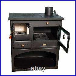 Wood Burning Cooking Stove Fireplace Cast Iron Top 10 kw Cooker Prity 1P34