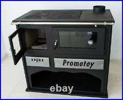 Wood Burning Cooking Stove SET OF PIPES INCLUDED 11kW heating power 3 Hot Plates