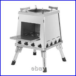 Wood Burning Cooking Stove Set with Legs Folding Portable Outdoor Camping Hiking Wood Burning Cooking Stove Set with Legs Folding Portable Outdoor Camping Hiking