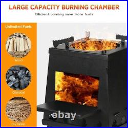 Wood Burning Cooking Stove Set with Legs Folding Portable Outdoor Camping Hiking Wood Burning Cooking Stove Set with Legs Folding Portable Outdoor Camping Hiking
