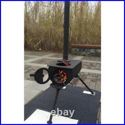 Wood Burning Curved Outdoor Expedition Overland Camping Cooking Stove