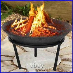 Wood Burning Fire Pit Outdoor Burning Heater Backyard Patio Stove Fireplace Bowl