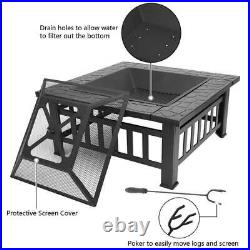 Wood Burning Fire Pit Outdoor Heater Backyard Patio Deck Stove Fireplace NEW