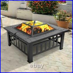 Wood Burning Fire Pit Outdoor Heater Backyard Patio Deck Stove Fireplace bowl