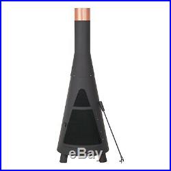 Wood Burning Fireplace Steel Chiminea Firepit Stove Outdoor Summer Patio Heater