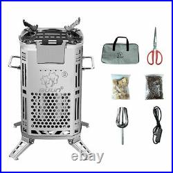 Wood Burning Stove Built-In Fan Firewood Stoves Wood Burner For Outdoor Camping