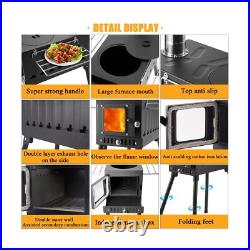 Wood Burning Stove, Camping Wood Stove, Portable Hot Tent Stoves wood burning