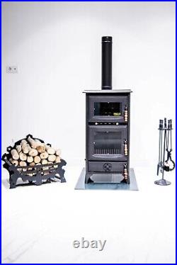 Wood Burning Stove, Cast Iron Stove with Oven, Cooker Stove