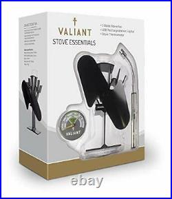Wood Burning Stove Essential Kit, Heat Power Fan, Thermometer, Fuel Free Lighter