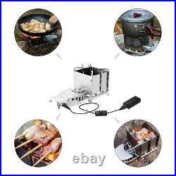 Wood Burning Stove Foldable Firewood Furnace Charcoal Cooker Picnic BBQ Outdoor