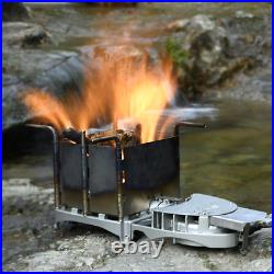 Wood Burning Stove Foldable Firewood Furnace Charcoal Cooker Picnic BBQ Outdoor
