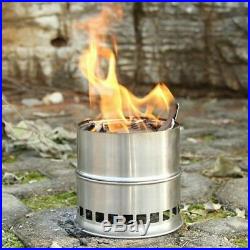 Wood Burning Stove Food Cooking Heater Furnace Outdoor Camping Hiking Survival