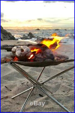 Wood Burning Stove Outdoor Beach Camping Portable Folding Fireplace Outside Heat