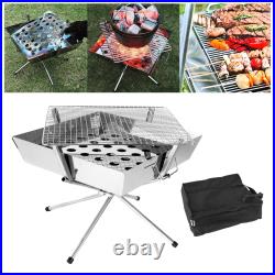 Wood Burning Stove Portable Burner Barbecue Grill BBQ Grill Stove for Picnic