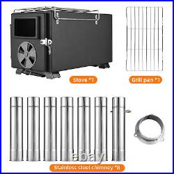 Wood Burning Stove Portable Camping Outdoor Fire Pit Black Stainless Steel T NW Wood Burning Stove Portable Camping Outdoor Fire Pit Black Stainless Steel T NW