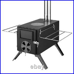 Wood Burning Stove Portable Camping Outdoor Fire Pit Black Stainless Steel T NW Wood Burning Stove Portable Camping Outdoor Fire Pit Black Stainless Steel T NW