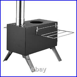 Wood Burning Stove Portable Camping Outdoor Fire Pit Black Stainless Steel T NW Wood Burning Stove Portable Camping Outdoor Fire Pit Black Stainless Steel T NW