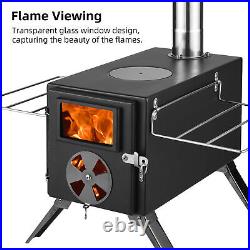 Wood Burning Stove Portable Camping Outdoor Fire Pit Black Stainless Steel T NW Wood Burning Stove Portable Camping Outdoor Fire Pit Black Stainless Steel T NW