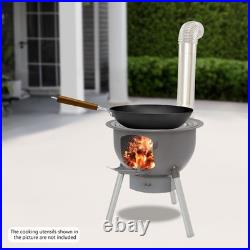 Wood Burning Stove Portable Camping Rocket Stove for Outdoor Cooking Removable