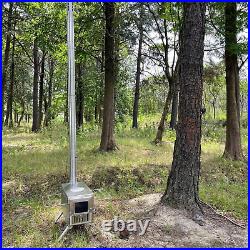Wood Burning Stove, Portable Camping Stove with Chimney Pipes, Front Window Wood Burning Stove, Portable Camping Stove with Chimney Pipes, Front Window