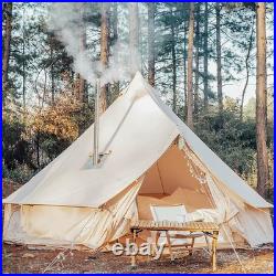 Wood Burning Stove, Portable Camping Stove with Chimney Pipes, Front Window, Side R