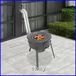 Wood Burning Stove Portable Charcoal Stove Outdoor Backyard Cook Camping Stove