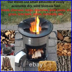 Wood Burning Stove Portable Charcoal Stove Outdoor Wood Stove, Rocket Stove fo