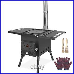 Wood Burning Stove, Portable Tent Stoves Wood Burning Camp Heater for