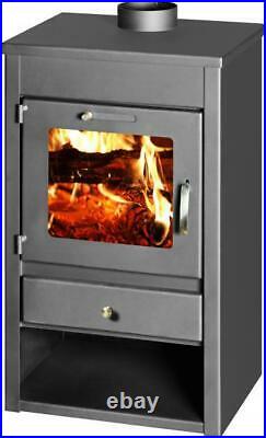Wood Burning Stove Solid Fuel Fireplace 9kw Heating Power Top Flue Exit STILO
