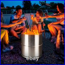 Wood Burning Stove Stainless Steel Fire Pit for Outdoor Patio Camping Campfire