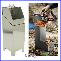 Wood Burning Stove Stainless Steel Tent Heater for Backpacking Picnic BBQ
