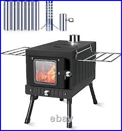 Wood Burning Stove, Tent Stove for Heating, Folding Portable Wood Stove for Tent, C
