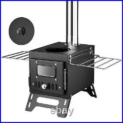 Wood Burning Stove, Wood Stove With Chimney Pipes, Small Camping Wood Stove W Wood Burning Stove, Wood Stove With Chimney Pipes, Small Camping Wood Stove W
