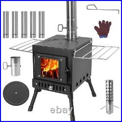 Wood Burning Stove, Wood Stove With Chimney Pipes, Small Camping Wood Stove W Wood Burning Stove, Wood Stove With Chimney Pipes, Small Camping Wood Stove W