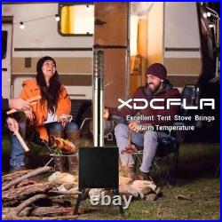 Wood Burning Stove, Wood Stove With Chimney Pipes, Small Camping Wood Stove W