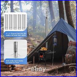 Wood Burning Stove, Wood Stove With Chimney Pipes, Small Camping Wood Stove W Wood Burning Stove, Wood Stove With Chimney Pipes, Small Camping Wood Stove W