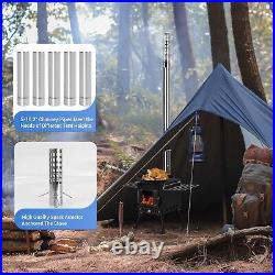 Wood Burning Stove, Wood Stove With Chimney Pipes, Small Camping Wood Stove W