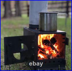 Wood Burning Stove cabin, tiny house, outdoors, Ammo can Free US shipping w pipe