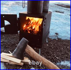 Wood Burning Stove cabin, tiny house, outdoors, Ammo can Free US shipping w pipe