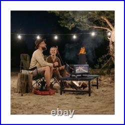 Wood Burning Stove with Fire Window, Portable Tent Stove with 7 Sectional Chim