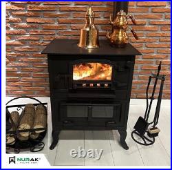 Wood Burning Stove with Oven, Cooker Stove, Cast Iron Stove, Oven Stove