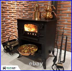 Wood Burning Stove with Oven, Cooker Stove, Cast Iron Stove, Oven Stove