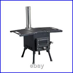 Wood Camping Stove Black 57.53137cm