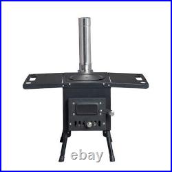 Wood Camping Stove Black 57.53137cm