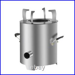 Wood Stove Durability Lightweight Silver Cooking Sturdy Gasification Furnace