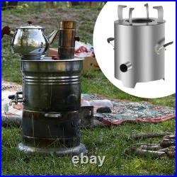 Wood Stove Durability Lightweight Silver Cooking Sturdy Gasification Furnace