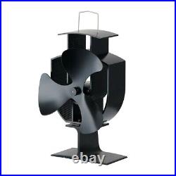 Wood Stove Fan, 3-Blade Fireplace Fan For Wood Burning Stove, Heat Powered Fan