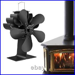 Wood Stove Fan, 4 Blade Fireplace Fan For Wood Burning Stove, Heat Powered Fan